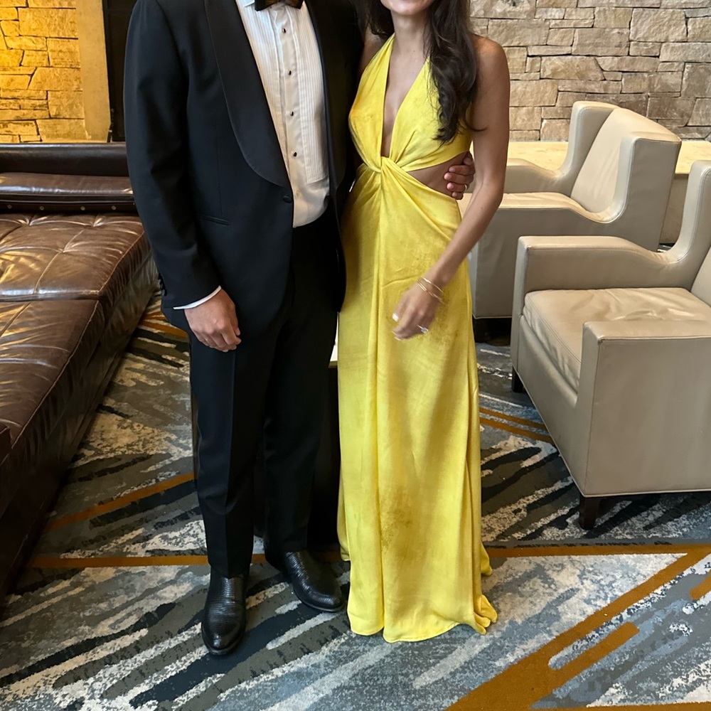 Silvia Tcherassi Silk Yellow Camila Gown XS - Absolutely stunning gown!! - Picture 5 of 9